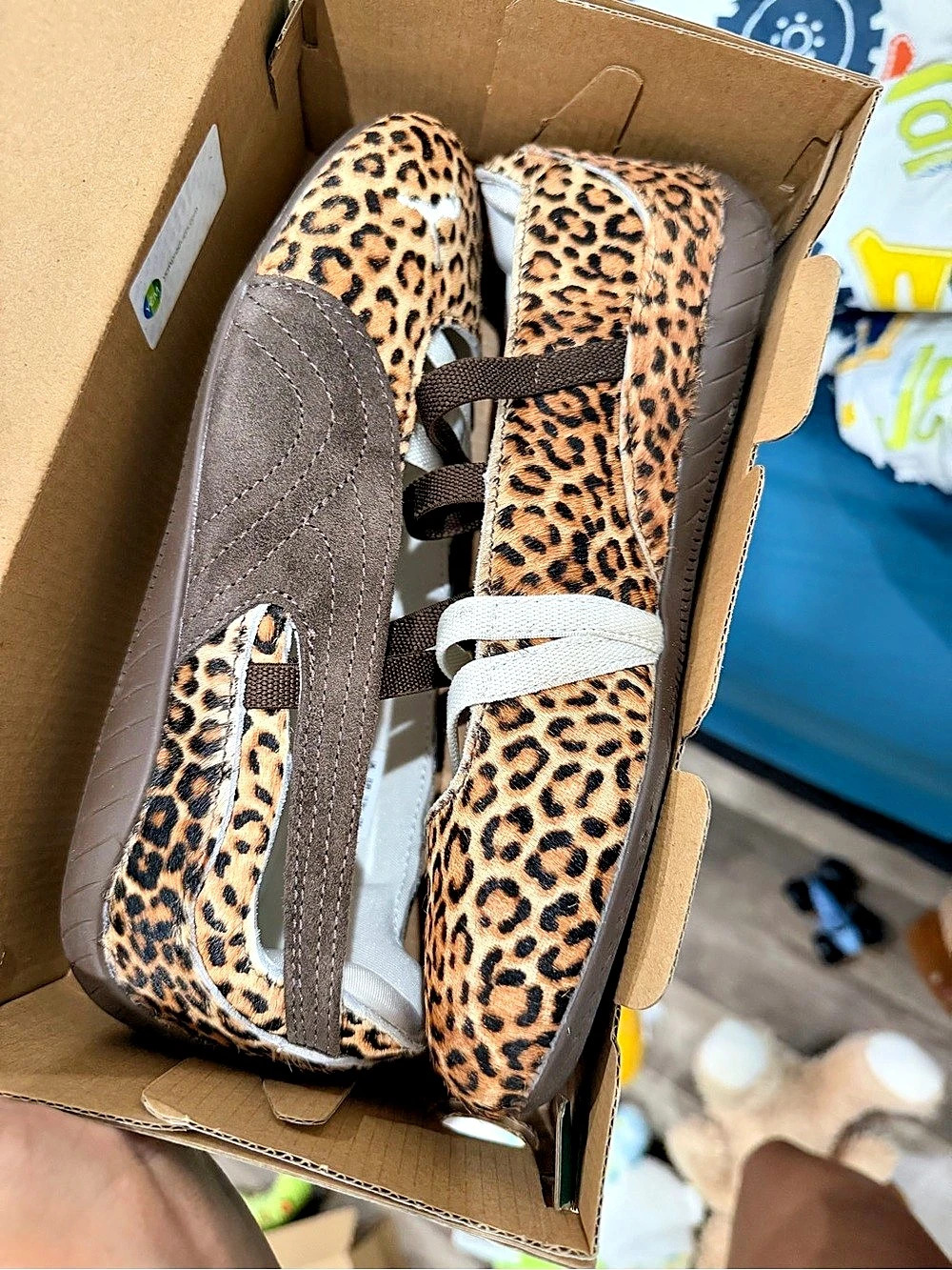 Leopard Print Kids Sneakers